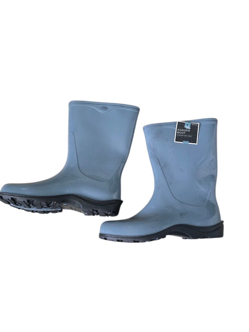 Home Garden Women's Size 9 Gray Blue Waterproof Rubber Garden Rain Boots NEW - Picture 3 of 9